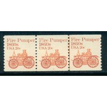 1908 20c Fire Pumper Fine MNH Dry Gum PNC 3/3 W0267