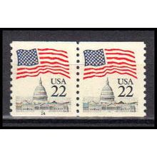 2115 22c U.S. Flag Very Fine MNH CNP Left 14 PA0613