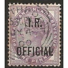 1882 O3 1d Lilac Inland Revenue Official Fine Used . .