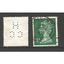 Great Britain 2p Machin, used perfin