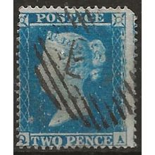 1858 SG20a 2d Blue Wmk Large Crown Perf 16 Good/Fine Used “QA” RCP ..