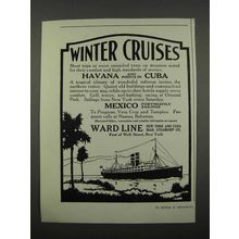 1918 Ward Line Ad - Winter Cruises