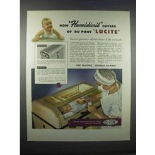 1946 Du Pont Lucite Humidicrib Ad - Premature Infant's