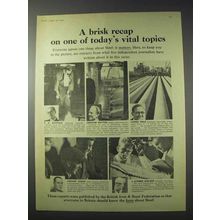 1959 The British Iron & Steel Federation Ad - Recap