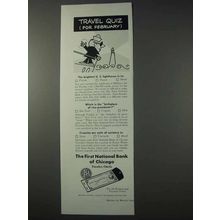 1959 The First National Bank of Chicago Ad - February