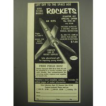 1969 Estes Model Rockets Ad - Lift off to the space age