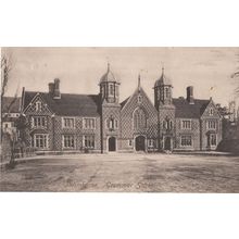 Wimborne Grammar School Dorset Antique Postcard