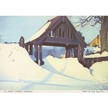 Chopwell Church in Disaster Winter Christmas Snow Durham Postcard