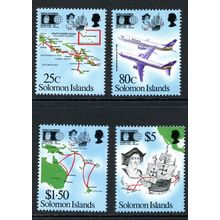 Solomon Islands 1992 500th Discovery America sg 728/31, MS 732 - MNH - 2 scans