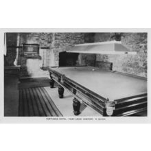 Billiards Table Portledge Hotel Bideford Devon Old RPC Postcard