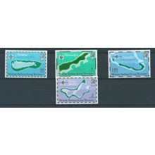 british indian ocean territory sg81 sg 81 set maps 1975 mnh