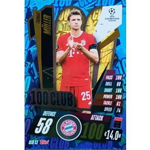 Match Attax Extra Champions League 2019 2020 Thomas Muller 100 Club CLU11