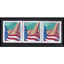 Used 3280 33c U.S. Flag Over City Very Fine PNC 1111/3 PA4048