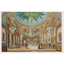 Brighton Sussex Pavillion Banqueting Room Art Artist Painting Drawing Postcard