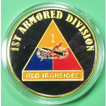 US Army, 1st Armored Division. Challenge Coin. 1.50". 67b.