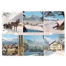 multiview, MEYRHOFEN, AUSTRIA used vintage postcard 1965? postmark #