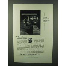 1931 Oakland Pontiac Cars Ad - An Earnest Purpose