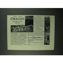 1931 Oregon Tourism Ad - Make A Catch Like This