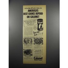1953 Calumet Baking Powder Ad - Best Cooks Depend On