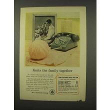 1956 Bell Telephone Ad - Knits the Family Together