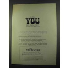 1969 Equitable Life Assurance Ad - Variable Annuity