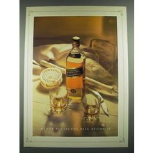 1985 Johnnie Walker Black Label Scotch Ad - Other Pleasures Pale