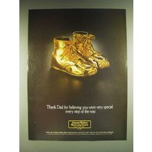 1985 Johnnie Walker Black Label Scotch Ad - Thank Dad for believing you were