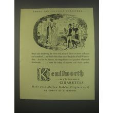 1949 Kenilworth Cigarettes Ad - Among the princely pleasures
