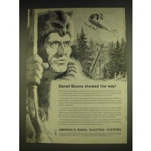 1963 America's Rural Electric Systems Ad - Daniel Boone Showed the way