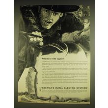 1963 America's Rural Electric Systems Ad - Ready to ride again