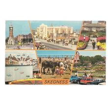 multiview, SKEGNESS, LINCOLNSHIRE .. used postcard Colourmaster 1975 postmark =