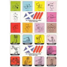 1986 Scottish Commonwealth Games Scotland Events 2x Postcard s