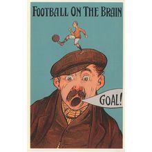 Football On The Brain Freemasons Meeting Poster Postcard