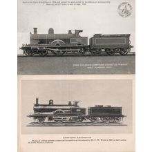 Four Cylinder Compound Engine 2x Antique Train Postcard s
