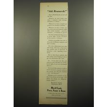 1956 Merrill Lynch Ad - Ask Research!