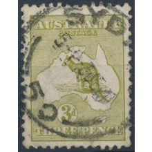Roo: 3d Olive - Australia 1913 - FH - SG 5