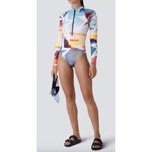 PERFECT MOMENT Ibiza 1/2 Zip Spring Suit Stars Print Long Sleeve ECO Swimsuit