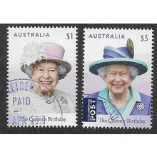 AUS 2019 (SET) 'QUEENS BIRTHDAY' (2v) FINE USED (EBID62-940)
