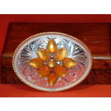Pre-Owned Flower & Paisley Design Belt Buckle