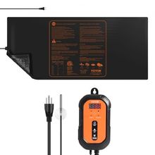 48"x 20.75" Seedling Heat Mat w/ Digital Thermostat Combo Set, MET-Listed He...