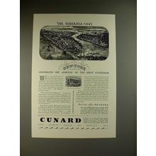 1930 Cunard Hibernia Ship Ad - New York Celebrates