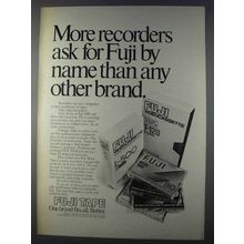 1980 Fuji Tape Cassettes Ad - More Recorders Ask For