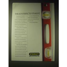 1989 Stanley Professional Top Read Levels Ad - This Ad is perfectly straight