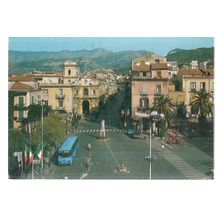 TASSO SQUARE, SORRENTO, ITALY used postcard 1984 postmark =