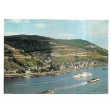 ASSMANNSHAUSEN.GERMANY. used vintage postcard ship 1980 postmark =