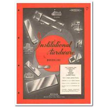 BROOKLINE MFG COMPANY 1958 Institutional door hardware vintage catalog