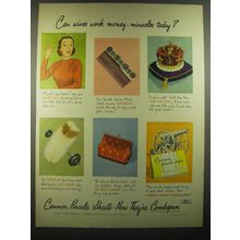 1949 Cannon Percale Sheets Ad - Can wives work money-miracles today?