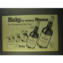 1964 Haig Scotch Advertisement - Haig in every Home for Christmas and New Year