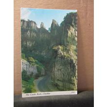 CASTLE ROCK, CHEDDAR GORGE, SOMERSET used postcard by Harvey Barton 1982 pm #