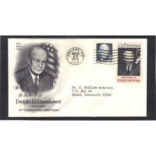 FDC Art Craft 1393 BPS 1383 6c Dwight Eisenhower (Cachet-Typed/A) CV39542